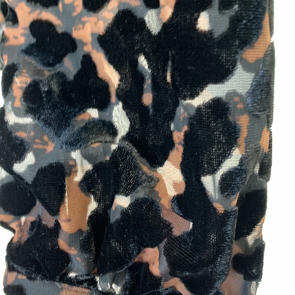 Guess velvet leopard sheer burnout Fariy gothic top size XS whichy whimsy goth - Picture 7 of 7